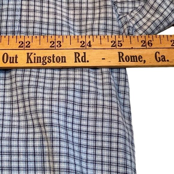 Columbia Blue Check Button Down Short Sleeve Shirt Men Size 2XL EUC - Picture 9 of 10